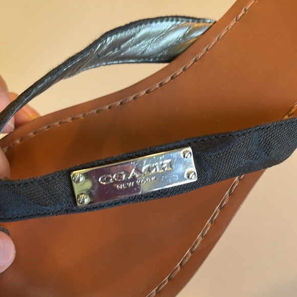 Coach Signature Sommer Black Sandals Size 9B - Picture 2 of 9